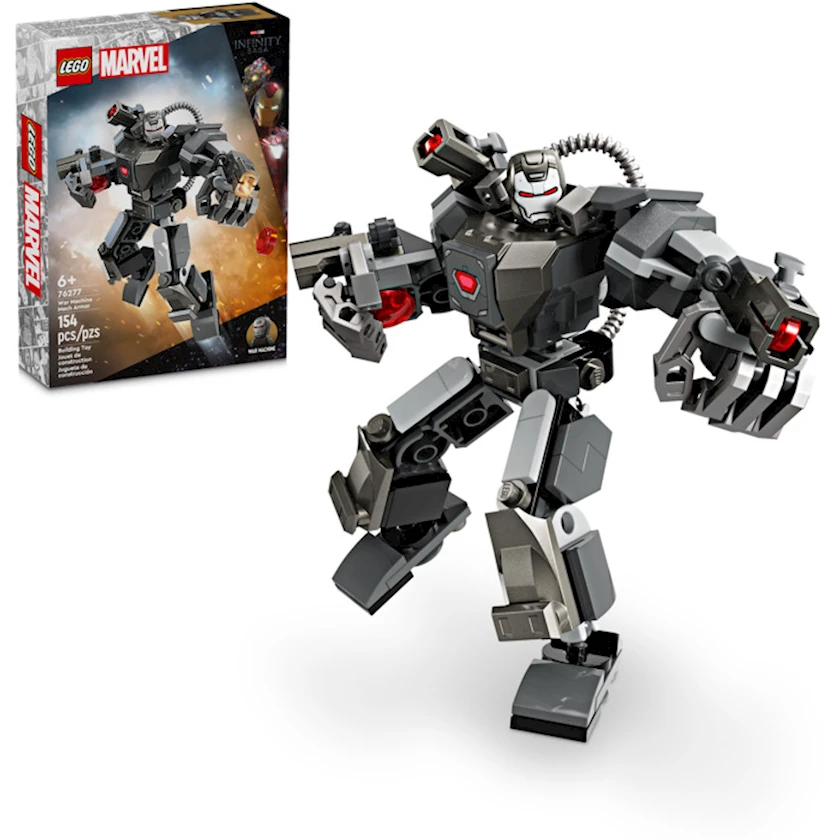 Konstruktor LEGO Marvel War Machine Mech Armor 76277, 6+ yaş, 154 element